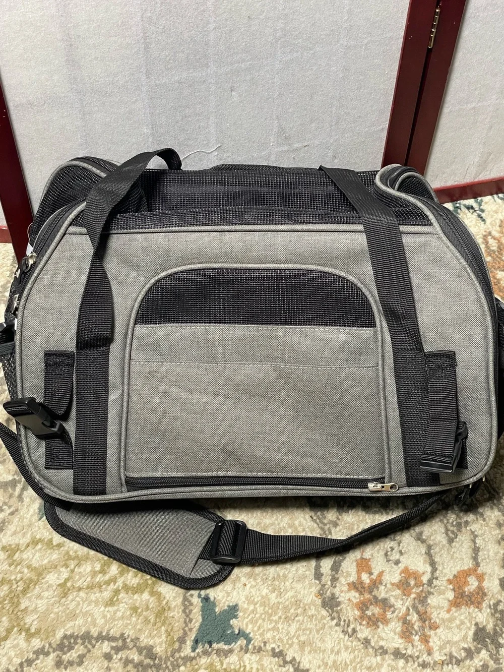 EliteField Gray & Black Soft Fabric Pet Carrier for Cats & Small Dogs